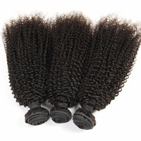 Extensions de cheveux brésiliens d'usine, couleur 1B, cheveux bouclés Jerry, double trame, cheveux humains, type rideau