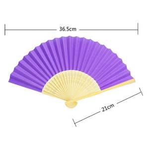 Abanico de mano de seda de bambú japonés Vintage BSBH, decoración de actuación de baile para mujer, fiestas de boda, olas del mar Kanagawa chino - Product Image 1