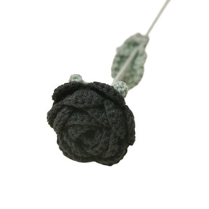 <b>Black</b> Artificial <b>Roses</b> Silk Flower Bouquet Handmade Gothic Decor For Dark Theme Photoshoots - Product Image 5