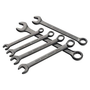Wholesale 6 Pieces CRV Combination Wrench Open Box End Electrophoretic Black <b>Spanner</b> Sets - Product Image 3