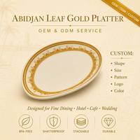 Assiette ovale en mélamine 9 pouces à bord plat, motif feuille, pour fêtes, pique-niques, plan de travail, empilable, incassable – OEM/ODM personnalisé