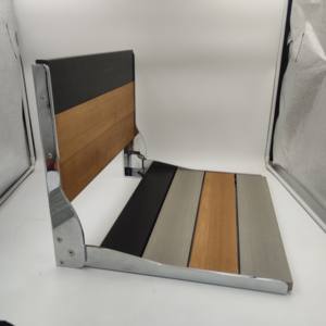 Moderner Klappbarer Wandmontierter Duschsitz aus Teakholz und Aluminiumlegierung für Toilette und Duschraum - Umweltfreundlich & Langlebig - Product Image 2