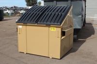 Vente commerciale Bac de levage avant Construction Skip Bin Remorque Cage de recyclage Conteneur de benne à ordures en métal