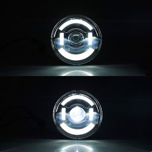 ไฟหน้ารถมอเตอร์ไซค์ยงจิน สีขาว DRL ไฟหน้า LED ทรงกลมสีดำ สำหรับเวสป้า สกู๊ตเตอร์ LX - Product Image 6