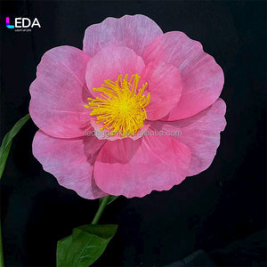 Ramo de Flores Artificiales de Amapola Amarilla LEDA, Hecho a Mano con Organza, Estilo Natural, Decoración para Bodas - Product Image 3