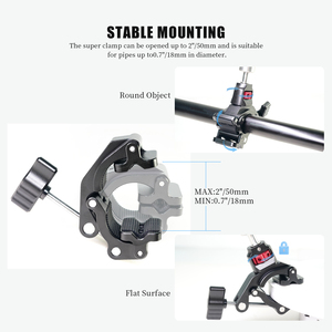 11 \ "Heavy-duty có khớp nối nhôm ma thuật cánh tay kẹp núi 1/4 \" arri định vị Pin & lỗ cho LED ánh sáng điện thoại kim loại siêu kẹp - Product Image 5