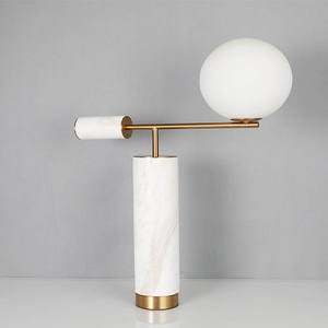 Zeal Lighting <b>Bedside</b> <b>Modern</b> Luxury Marble Table Light Marble Base Table <b>Lamps</b> for Reading Room or Bedroom - Product Image 4