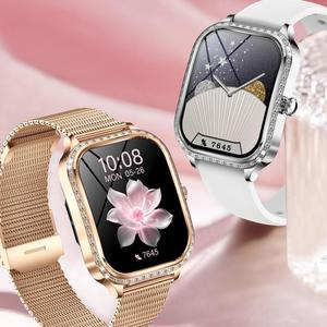 Phụ Nữ Mk88 Vòng Đeo Tay Thông Minh Ban Nhạc Mặc Thiết Bị Montres Thông Minh Màn Hình Cảm Ứng Mỏng Kết Nối Relojes Thông Minh Đồng Hồ 2024 - Product Image 1