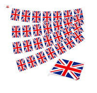 Articles promotionnels personnalisés en gros pour supporters de football : bannière drapeau britannique, t-shirt, chapeau, bracelet, épingle, porte-clés, sac, articles de décoration pour événements