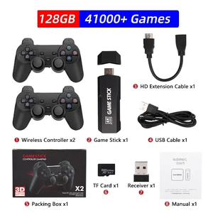 X2 <span class=keywords><strong>Plus</strong></span> Game Stick 4K 128GB 20000 <span class=keywords><strong>Giochi</strong></span> Gamepad Ricaricabile Console di Gioco Retrò Classica per Famiglia - Product Image 3