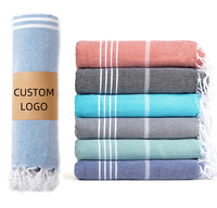 Hot Sale Lenna 100% Cotton Turkish Extra Large Beach Towel-Eco-Friendly All-Season Quick-Drying Multi-Color Pattern for Travel