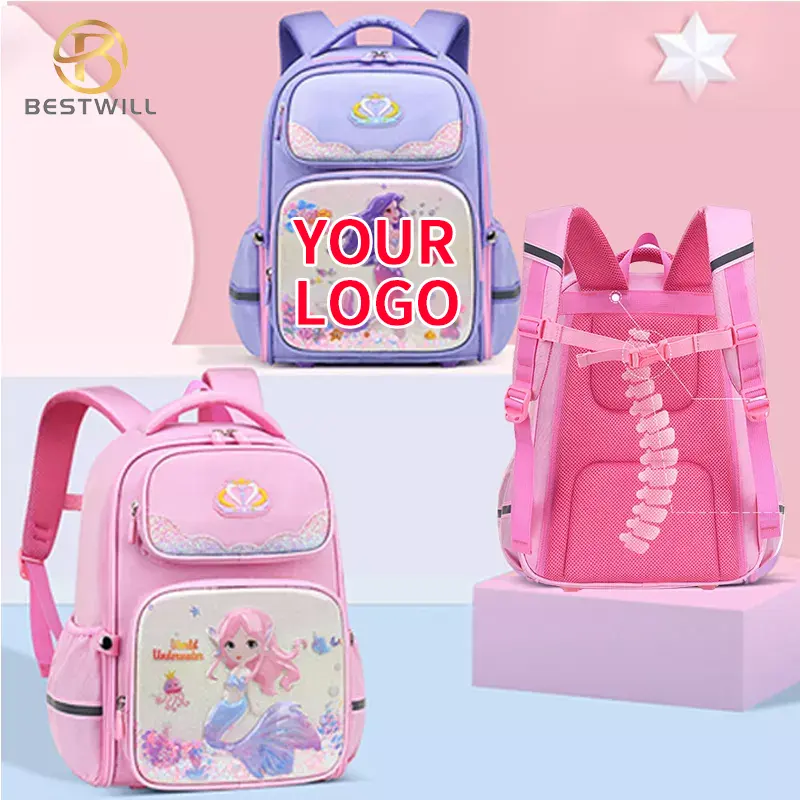 BESTWILL wholesale custom kids Cute cartoon backpack girls unicorn children mochilas school bags backpack