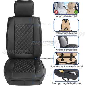 Funda de Asiento de Coche de Cuero PU Universal, Fundas de Asiento Delanteras para Automóviles, Cojín Protector para Asientos de Auto para BMW, Audi, Ford, Seat León - Product Image 4