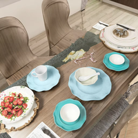 Vaisselle en mélamine écologique de luxe italienne, vente en gros, bols et assiettes personnalisés en crème nacrée, ensemble moderne et plat