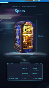 Rompecabezas 3D <span class=keywords><strong>de</strong></span> Madera Estilo Art Deco <span class=keywords><strong>de</strong></span> la Noche Estrellada, Kit <span class=keywords><strong>de</strong></span> Sujetalibros Vertical, Modelo <span class=keywords><strong>de</strong></span> Casa en Miniatura <span class=keywords><strong>de</strong></span> Exploración <span class=keywords><strong>de</strong></span> Galaxias, Juguete <span class=keywords><strong>de</strong></span> Construcción, Regalo <span class=keywords><strong>de</strong></span> Cumpleaños - Product Image 6