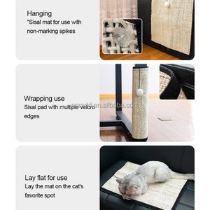 Tapis à gratter pour chat en sisal naturel, protecteur de canapé avec installation facile, tapis à gratter pour aiguiser les griffes, protection des meubles - Product Image 3