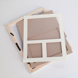 Bois bébé première année Souvenir pied main impression famille Photo photo cadre <span class=keywords><strong>en</strong></span> argile - Product Image 3