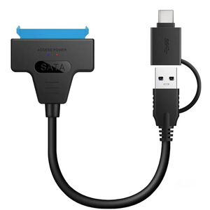 2 <span class=keywords><strong>in</strong></span> 1 SATA a USB 3.0/tipo <span class=keywords><strong>C</strong></span> cavo esterno Hard disk adattatore convertitore 22pin per 2.5 pollici HDD/SSD - Product Image 3