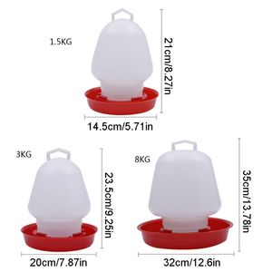 Drop Shipping Round Bubble Chicken <strong>Drinking</strong> Fountain Device Hanging Cup Waterer Bowl Pet Poultry Water Drinker - Product Image 3