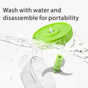 Petit hachoir <span class=keywords><strong>manuel</strong></span> pour la cuisine, hachoir <span class=keywords><strong>à</strong></span> ail en plastique et en acier, coupe-légumes, fabricant de boulettes, outils pour fruits et légumes - Product Image 4