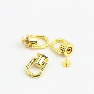 Accessoires de maroquinerie en alliage de zinc robuste et tendance : Pièce de suspension pour sac, Anneau latéral pour sangle, Vis à tête moine, Boucle de chaîne, Rivet - Product Image 2
