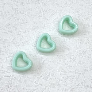Perles acryliques transparentes de couleur unie en forme de cœur creux, perles à trou droit pour DIY, accessoires faits à la main pour chaînes de téléphone portable et pendentifs - Product Image 6