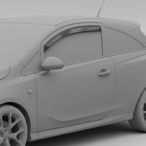 Deflettori Vento per Finestrini Opel <span class=keywords><strong>Corsa</strong></span> / Vauxhall <span class=keywords><strong>Corsa</strong></span> 3 Porte 1993-2019, Neri Opachi, Adesivi, Protezione dalla Pioggia, 2 Pezzi - Product Image 2