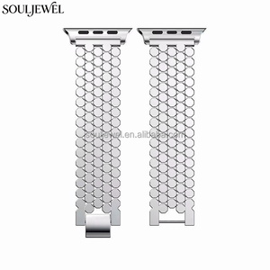 Bracelet de montre en acier inoxydable durable de style professionnel Souljewel compatible avec <span class=keywords><strong>Apple</strong></span> <span class=keywords><strong>Watch</strong></span> - Product Image 5