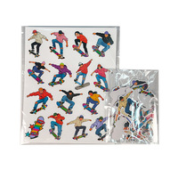 Lot de 50 autocollants de skateboard extrêmes, motifs graffiti de dessins animés, cool, tendance, imperméables, jouets pour enfants, bagages, cadeau, pack découpé en PVC
