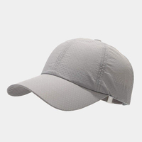 Gorras de béisbol deportivas personalizadas al por mayor, impermeables, de secado rápido, con orificios cortados a láser, de color sólido, transpirables, de malla, para golf, modelo común.