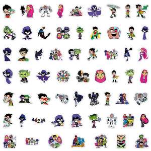 60 Pezzi Adesivi PVC Graffiti dei Teen Titans per Valigie e Borracce, Impermeabili, Decorazioni per la Casa, Vendita all'Ingrosso - Product Image 5