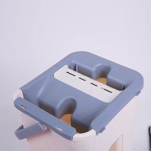 Cubo de fregona con sistema de centrifugado y fregona plana mágica, para uso en seco y húmedo, herramientas de limpieza para el hogar y la cocina, con paño de microfibra de repuesto - Product Image 5