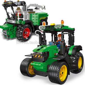 57002 Tractor Cosechador de Arrastre, Vehículo Agrícola, Bloques de Construcción de Granja, Rompecabezas Educativo, Juguete de Regalo de Año Nuevo - Product Image 5