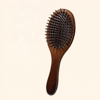 Brosse à cheveux en bois pour massage du cuir chevelu - Brosse à coussin d'air professionnelle, portable et légère pour la maison et les voyages, soin des cheveux lisses