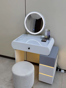 2025 mới hiện đại đơn giản phòng ngủ bàn trang điểm Kính thiên văn Vanity gỗ Nhà internet tích hợp chức năng cạnh giường ngủ cho phòng tắm - Product Image 6