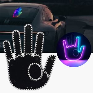 Vente chaude RGB Finger Light USB Voiture Fenêtre Geste Lumière Avec Télécommande Led <span class=keywords><strong>Flik</strong></span> Me Middle Finger Car Light - Product Image 1