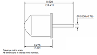 Comutateur de basculement Comus AG1240-0 2 pôles 60V sans mercure normalement ouvert 30-50 à angle réglable étamé hermétique scellé au gaz