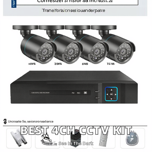 המוכר העליון p2p h.265 4 ערוץ Cmos חיישן מצלמות אנלוגיות 2mp ahd ערכות 1080p הלילה חזון cctv ערכת קווי מערכת קווית - Product Image 2