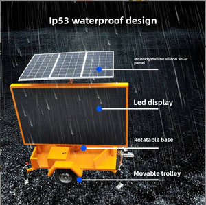 Thương mại nước ngoài towable giao thông hướng dẫn Màn hình Trailer gắn năng lượng mặt trời di động màn hình hiển thị xe gắn thông tin màn hình chính - Product Image 4