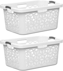 Laundry Basket - Large 2 Bushel Laundry Basket with Handles - Stackable Plastic <b>Hamper</b> for Dirty Clothes - Product Image 1