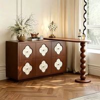 Commode de chambre convertible de style Mid-Century avec plateau rétractable et rangement multi-tiroirs en bois de frêne