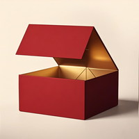 Boîte cadeau personnalisée de luxe A3 A4 A5 profonde en papier carton pliable magnétique avec rabat emballage magnétique avec fermetures magnétiques