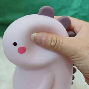 Veilleuse LED tactile en silicone en forme de dinosaure pour chambre d'enfant, lampe de bureau à pression, rechargeable par USB, OEM 2026 - Product Image 5