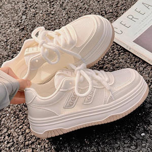 2025 Новинка летняя женская повседневная обувь универсальная белая сетчатая дышащая обувь на тонком каблуке легкая Толстая Свадебная обувь - Product Image 2