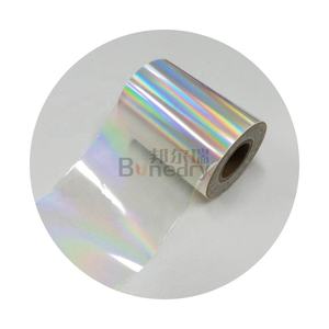 Film holographique transparent brillant Bonedry pour estampage à chaud, rouleau de 8 cm x 120 m, film holographique de 64 cm x 120 m pour la conception graphique, les étiquettes, les livres ou les couvertures - Product Image 2