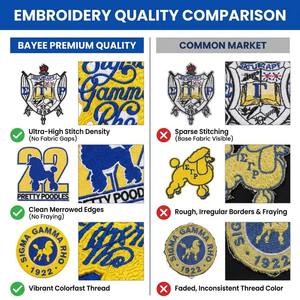 High Precision Embroidery Patches Eco-Friendly Twill Fraternity sorority Embroidery Patches forsorority clothing Sweater Bags - Product Image 2