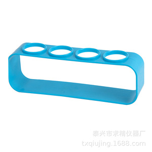 Test Tube Rack 4 Hole Blue Plastic Lab Equipment For Test Tubes - Product Image 5