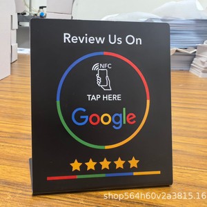 แท่นวาง NFC Touch Standee PVC สำหรับรีวิว Google แบบตั้งโต๊ะ ความจุ 504 ใบ - Product Image 1