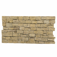 Revestimiento de Pared de Piedra Natural Rústica Amarilla con Aspecto de Piel de Tigre, Bloques de Piedra Natural