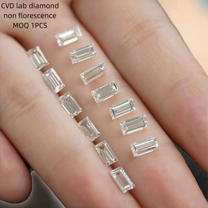 เพชร D'vins ทรงบาแกตต์ เจียระไนแบบสเต็ปคัท เพชรเลี้ยงในห้องปฏิบัติการ สี D ความสะอาด VVS2 การเจียระไนคุณภาพเยี่ยม สำหรับทำเครื่องประดับ - Product Image 3